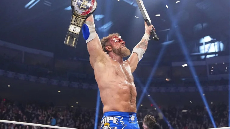 Adam Copeland after defeating Christian Cage to become the AEW TNT Champion