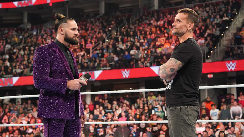 Seth Rollins and CM Punk on WWE Raw