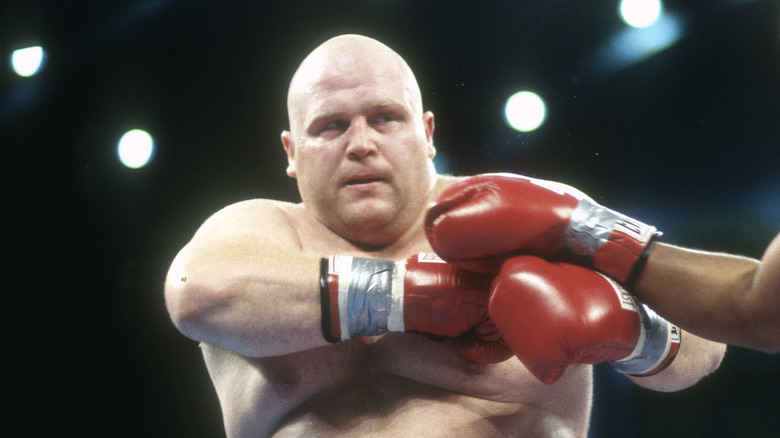 Butterbean is not impressed with his opponent's jab