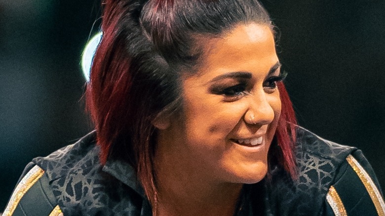 Bayley smiling