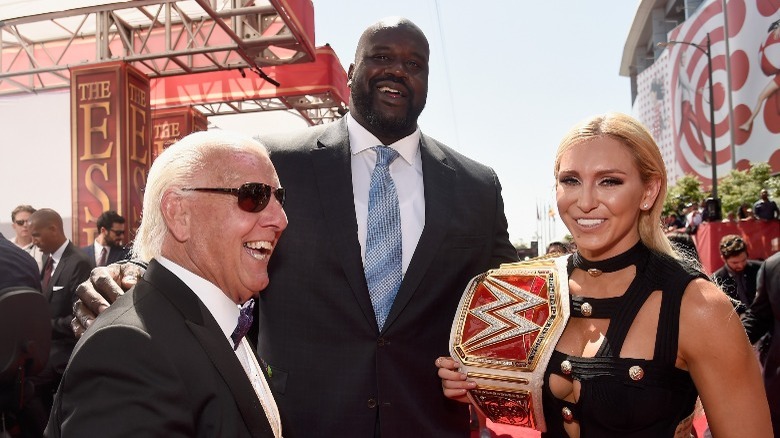 Shaq Ric Flair Charlotte smile