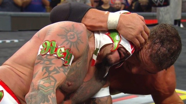 Chad Gable and Rey Mysterio share moment in the ring