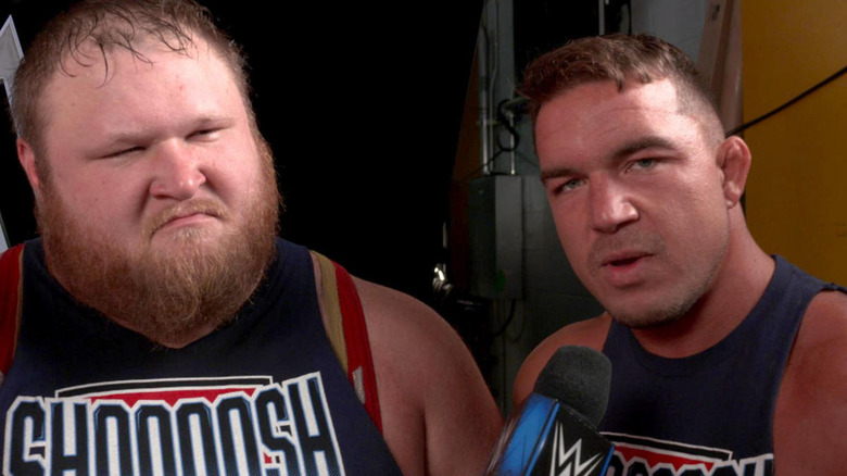 Otis and Chad Gable backstage