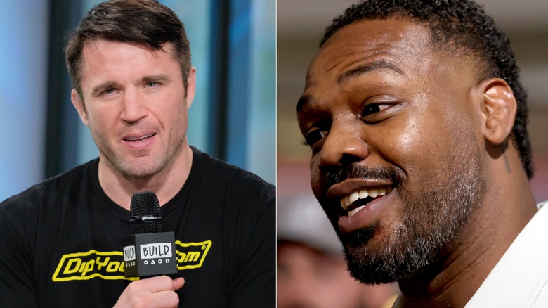 [Left] Chael Sonnen and [Right] Jon Jones