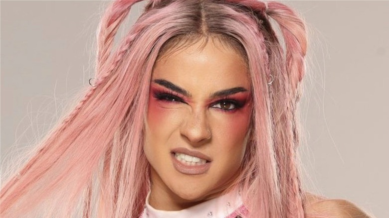 Dakota Kai during a promotional shoot while still signed to WWE.