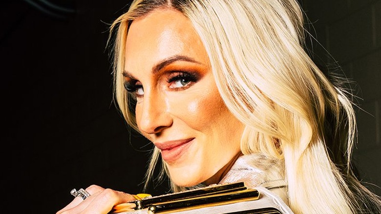 Charlotte Flair backstage at Raw XXX