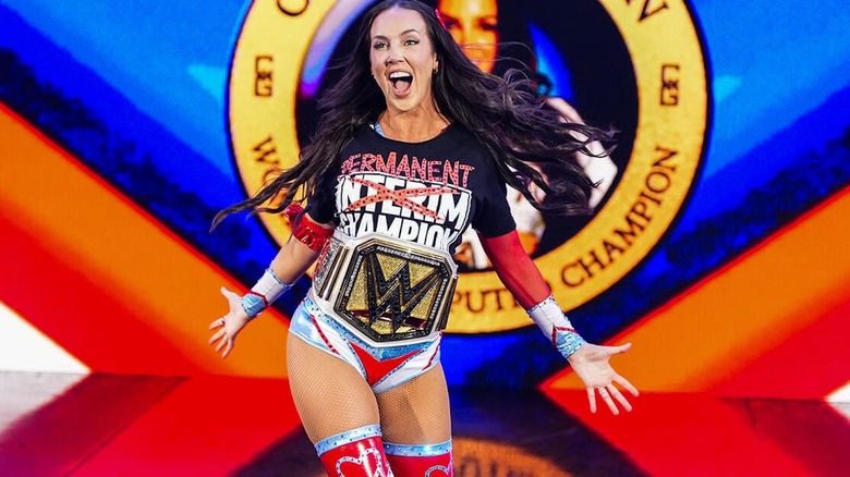 Chelsea Green makes her entrance as champion on 
