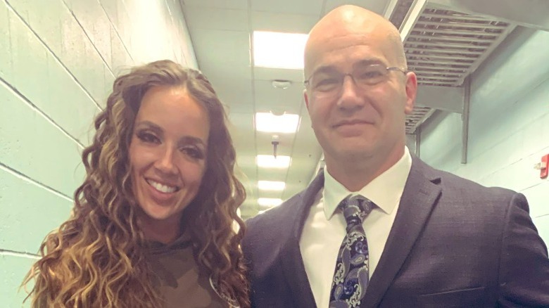 Chelsea Green and Lance Storm smile