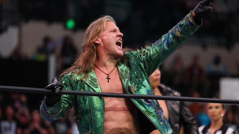 Chris Jericho posing in the ring 