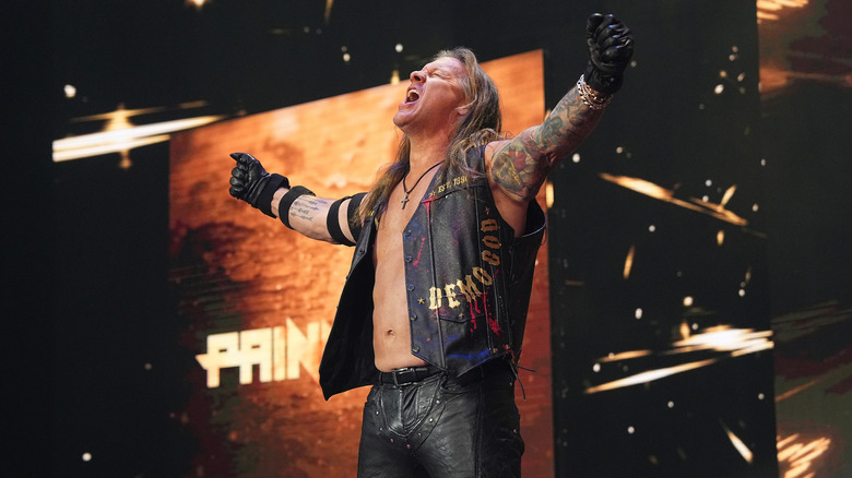 Chris Jericho makes his entrance 