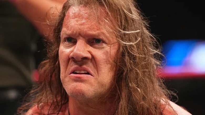 Chris Jericho with an ugly look following a less-than-stellar performance.