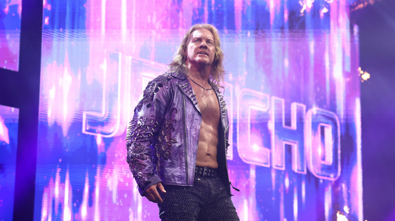 Chris Jericho makes his entrance ahead of a match against Kevin Knight on the August 12, 2026 edition of 