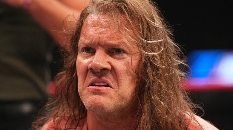 Chris Jericho with an angry expression
