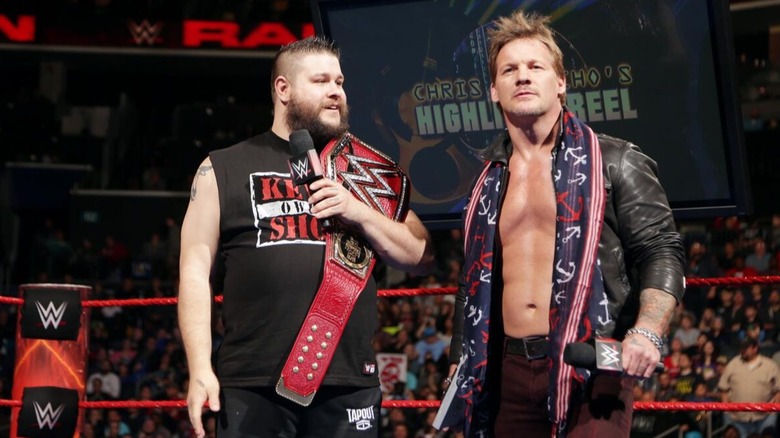 Kevin Owens joins Chris Jericho on Jericho's Highlight Reel talk show in WWE