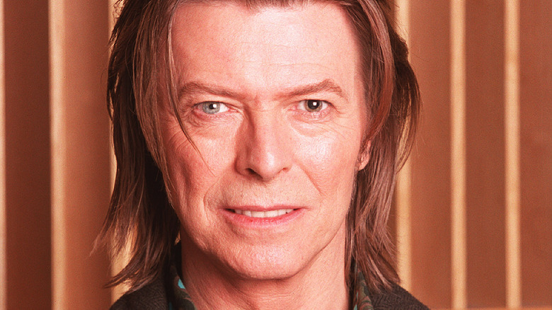 David Bowie smirks