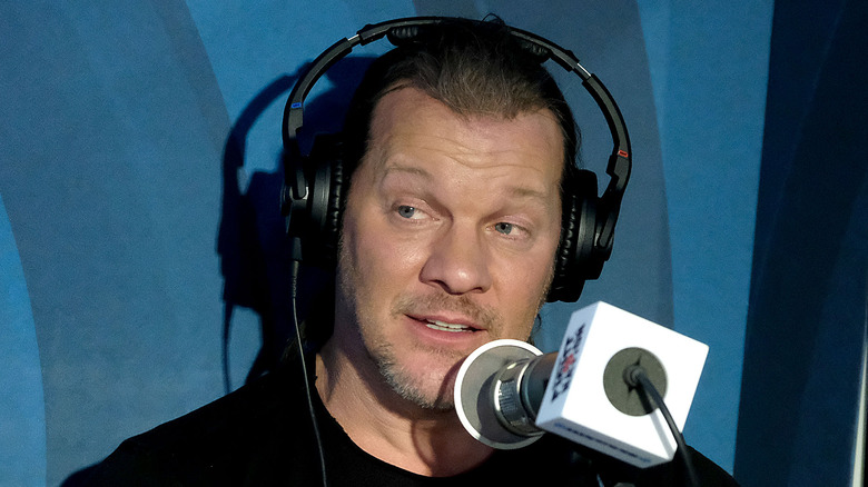 Chris Jericho on a headset