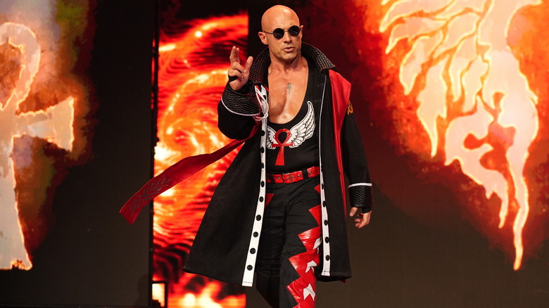 Christopher Daniels holds up two fingers