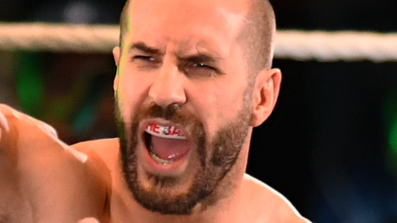 Claudio Castagnoli with mouth guard