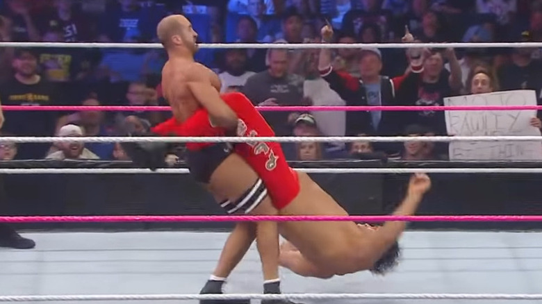 Cesaro swinging The Great Khali