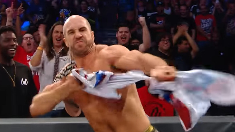 Cesaro ripping up a beach ball