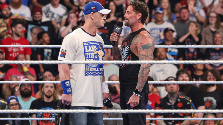 John Cena and CM Punk on WWE SmackDown