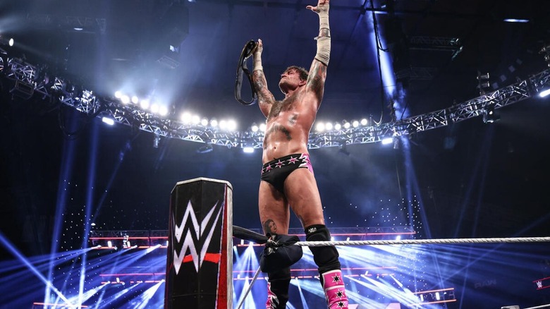 CM Punk hoists the Undisputed WWE Championship high after defeating Sami Zayn on the July 6, 2026 edition of 