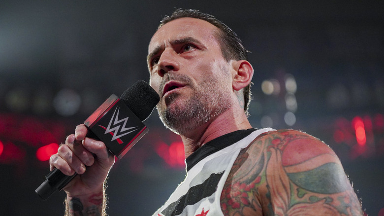 CM Punk cutting a promo