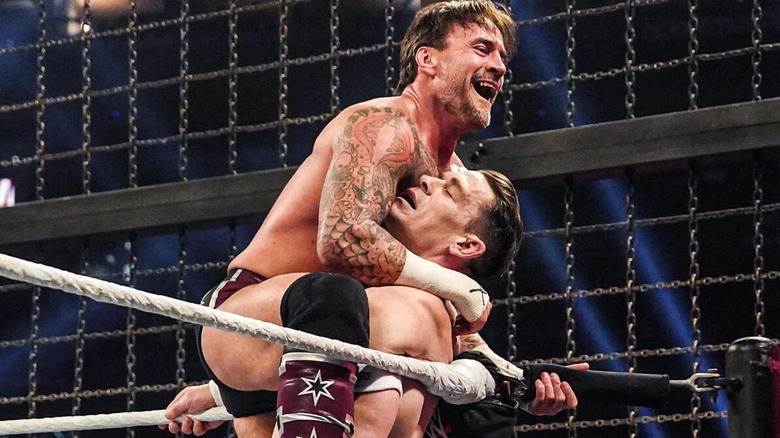 CM Punk and John Cena in the ring