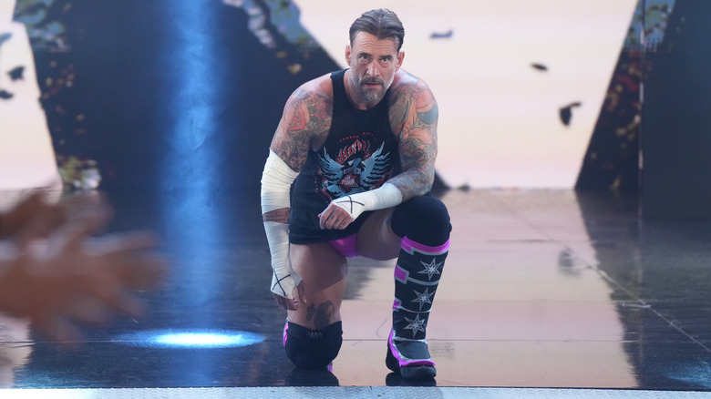 CM Punk making his entrance