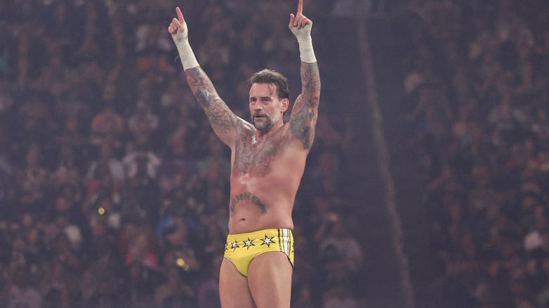 CM Punk poses at WWE WrestleMania 41