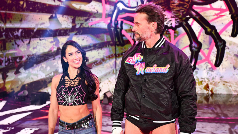 AJ Lee and CM Punk at Wrestlepalooza