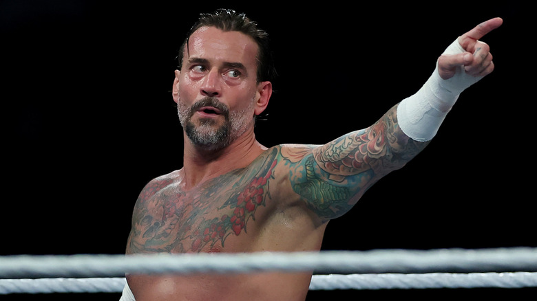 CM Punk during his match against Gunther at SummerSlam, 2025.