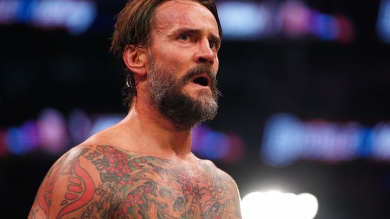 CM Punk staring