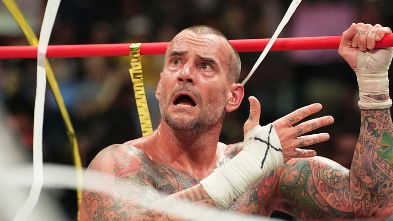 CM Punk looking mad
