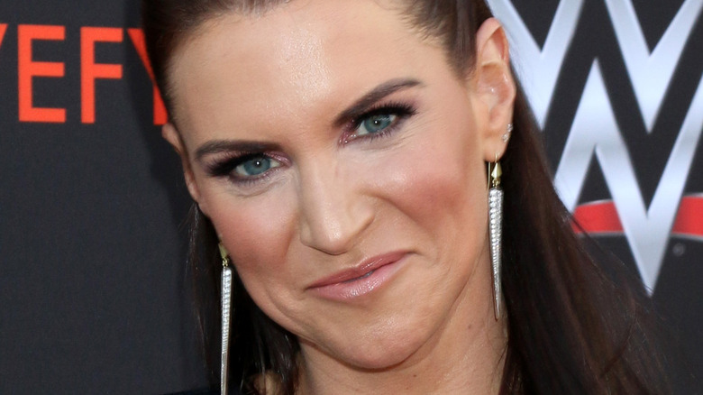 Stephanie McMahon smirking