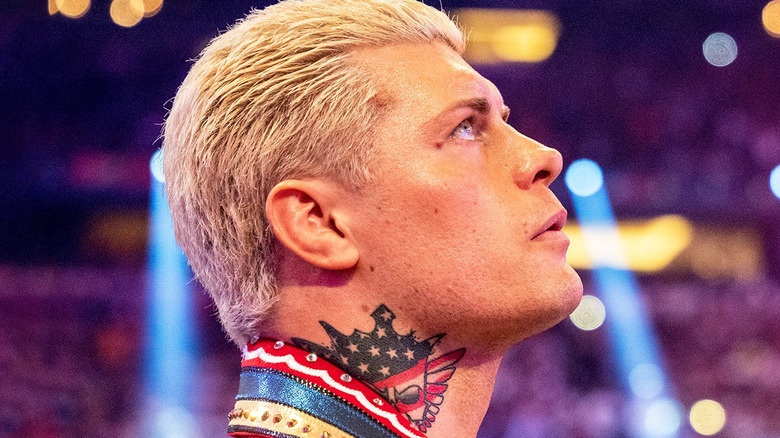 Cody Rhodes looking up 
