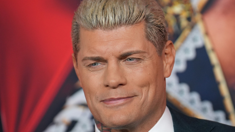 Close-up of Cody Rhodes wearing a suit