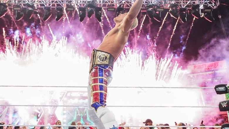 Cody Rhodes celebrating