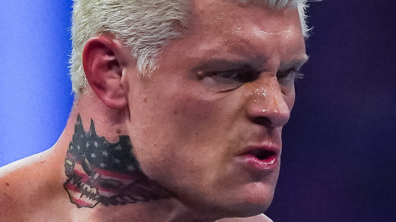Cody Rhodes looking angry