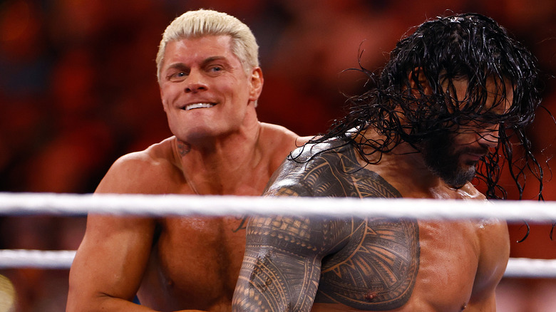 Cody Rhodes wrestling Roman Reigns