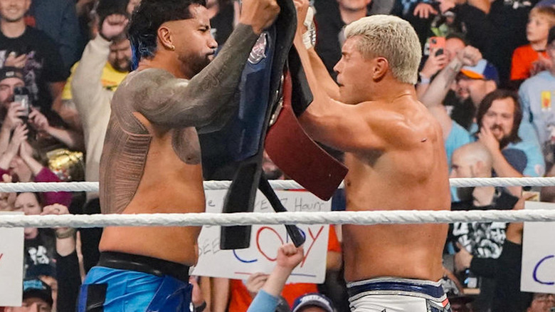 Jey Uso and Cody Rhodes as Undisputed Tag Team Champs