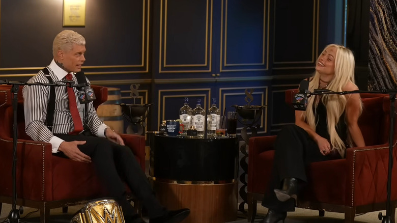 Cody Rhodes and Liv Morgan on Cody's podcast