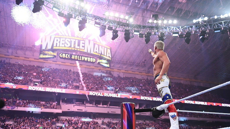Cody Rhodes celebrating