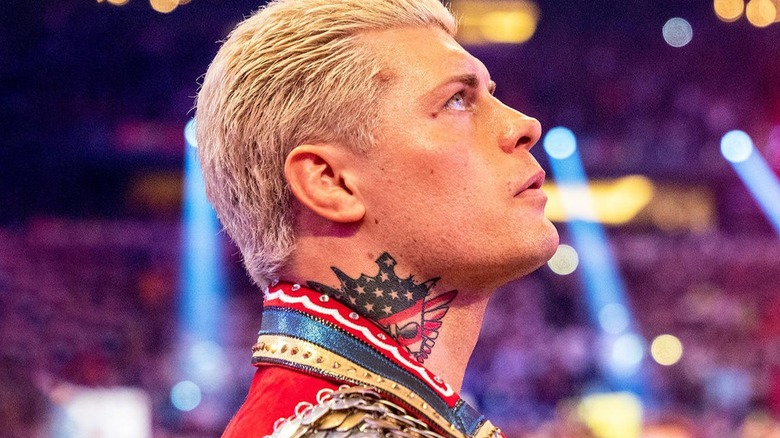 Cody Rhodes looking up