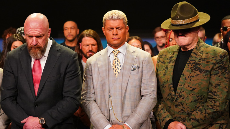 Triple H, Cody Rhodes and Sgt. Slaughter