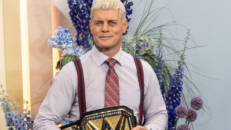 Cody Rhodes holding the Undisputed WWE Championship
