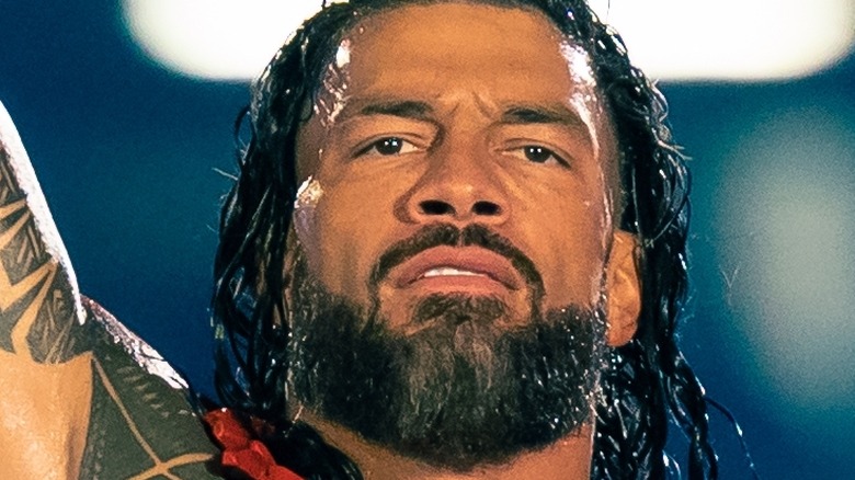 Roman Reigns staring