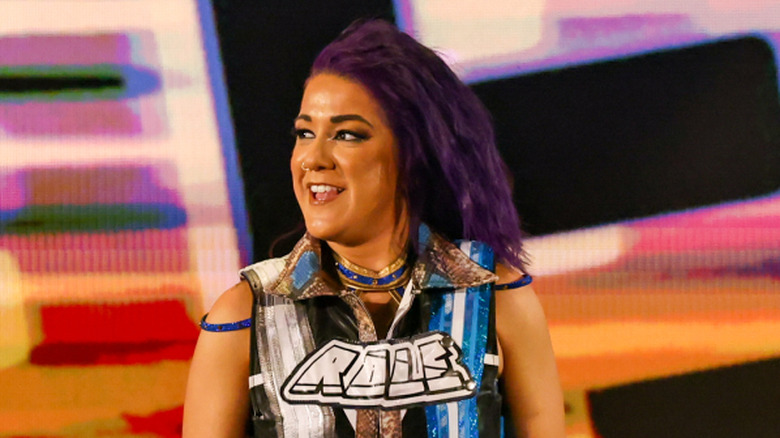 Bayley at the entrance way