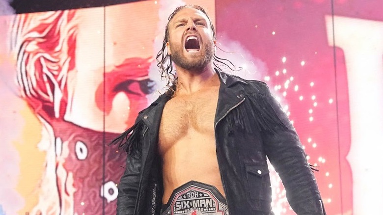 "Hangman" Adam Page screams loudly