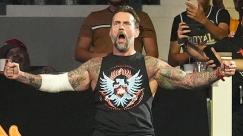 CM Punk letting the energy flow through him